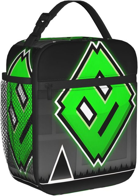 Isolierte Lunchtasche Geometrie Würfelspiel von Fancy Style Studio in Schwarz - Bild 1