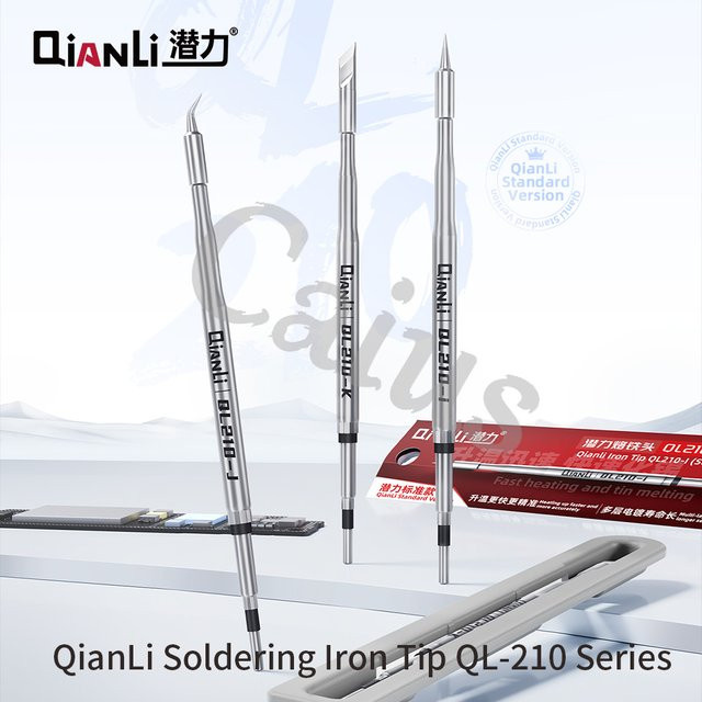 QIANLI QL210 Präzisions-Lötspitze C210-Serie in Silber für Lötstationen mit schnellem Aufheizen und Zinnschmelzen - Bild 1