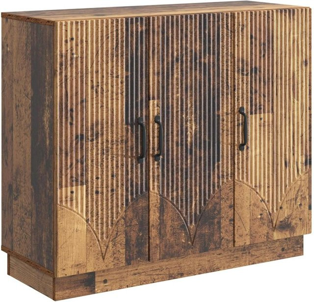 vidaXL Sideboard Modern in Braun aus Holzwerkstoff mit mattem Finish, B/T/H: 89 x 34,5 x 77 cm - Bild 1