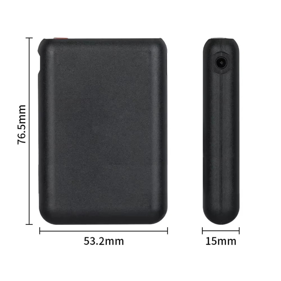 Mini Powerbank 5000mAh Tragbarer Externer Akku USB-Ladegerät in Schwarz - Bild 4