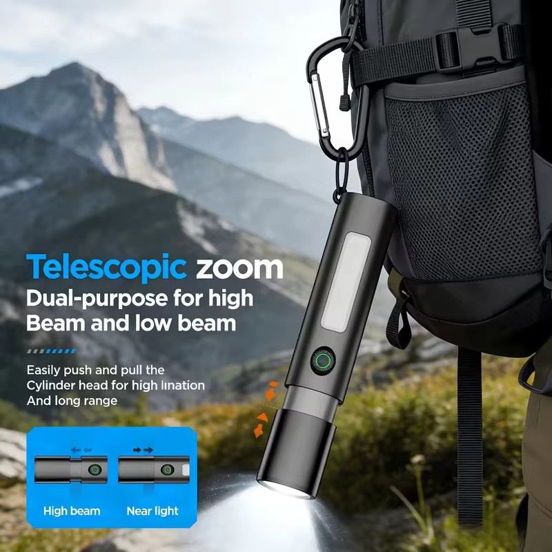 Philips Tragbare Taschenlampe mit 5W Leistung, 2000mAh Akku und COB-LED in Schwarz - Bild 3