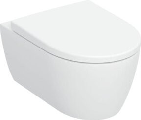 Geberit iCon Wand-WC Tiefspüler Set in Weiß mit WC-Sitz aus Keramik B: 35,5 cm, T: 53 cm - Bild 1