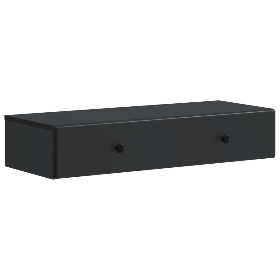 vidaXL Wandmontierter Beistelltisch in Schwarz, modern, B/T/H: 87,5 x 34,5 x 17 cm - Bild 2