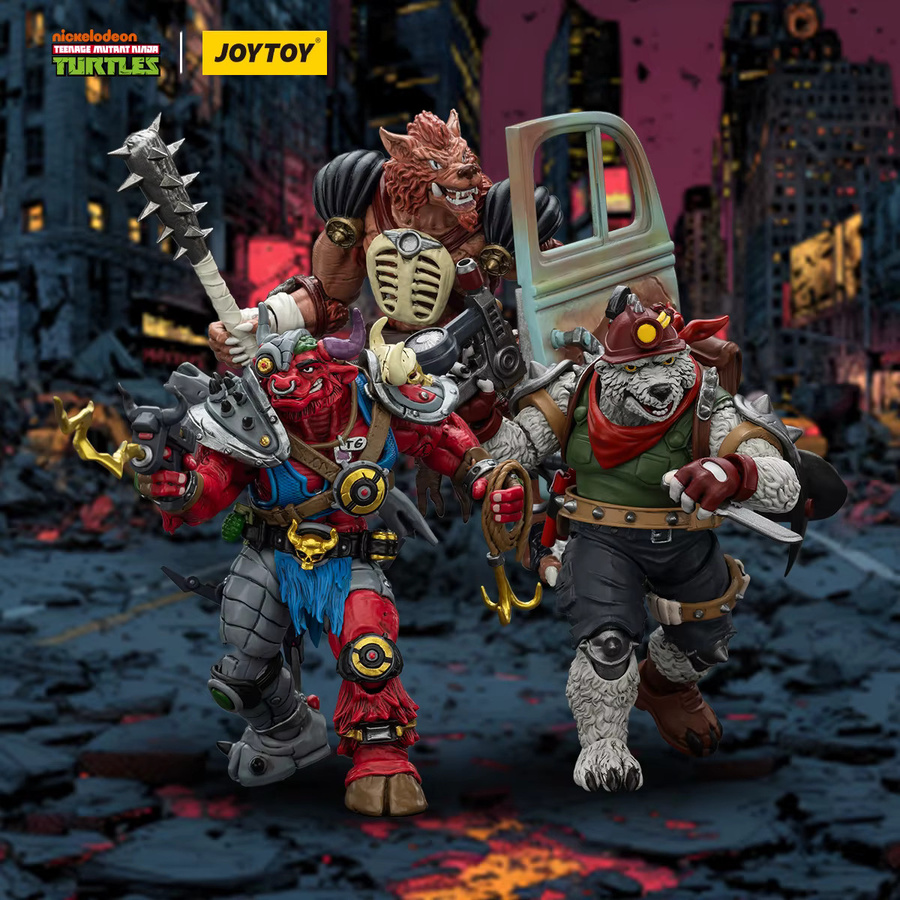 JOYTOY TMNT Krang Shredder Beebop Splinter Dirtbag Groundchuck Rahzar April ONeil Metalhead Rocksteady Actionfigur - Bild 2