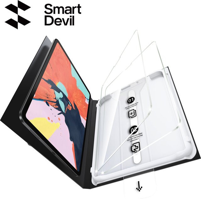 SmartDevil Staubfreie Displayschutzfolie für iPad 2025, iPad Pro 2024 und iPad Air 11 Zoll, HD-Hartglasfolie, transparent - Bild 1