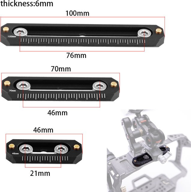 sgrium Low-Profile NATO Rail Kamera-Rig mit Quick Release und Anti-Slip Funktion, Schwarz, 48 mm und 100 mm - Bild 1