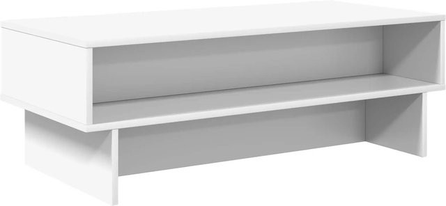 vidaXL Couchtisch in Weiß, rechteckig, minimalistisches Design aus MDF, B/T/H: 100 x 46 x 35 cm - Bild 1