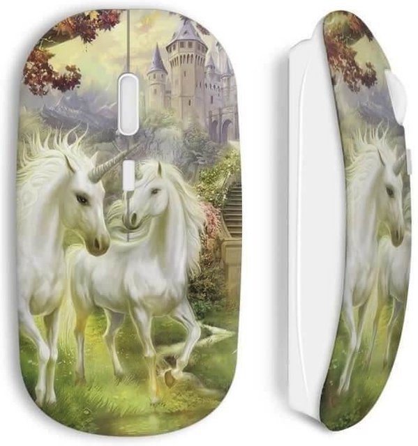 MANIACASE Kabellose Einhorn-Paradies-Maus in Multicolour mit Wi-Fi - Bild 1