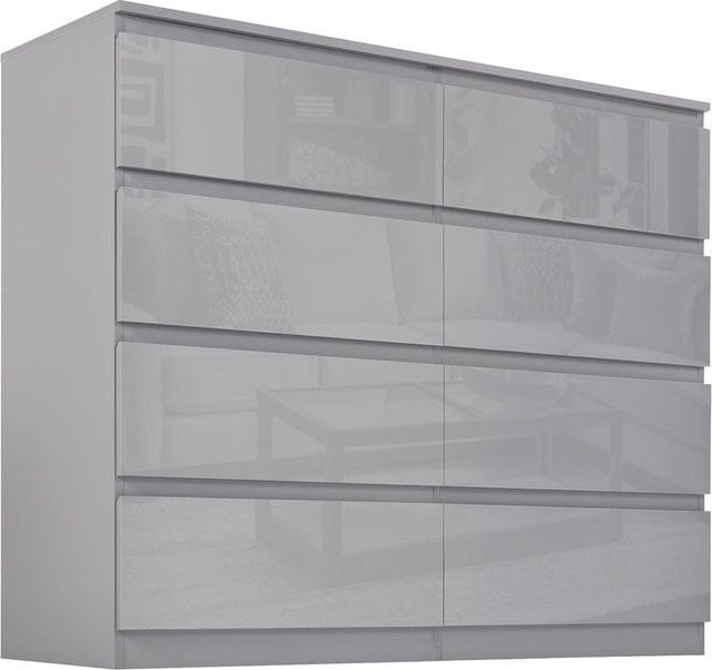 HTI-Living Kommode Kenji mit 8 Schubladen in modernem Hochglanz-Design - Bild 1