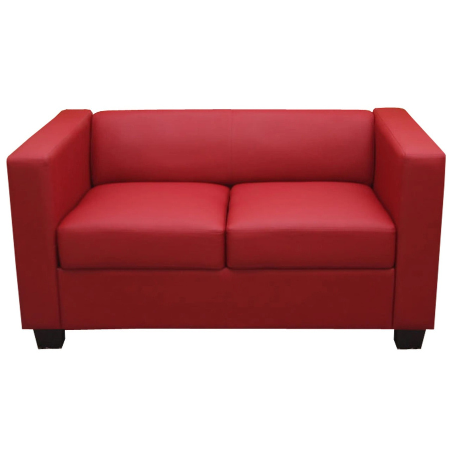 MCW 2er Sofa Lille aus Leder in Rot - Bild 3