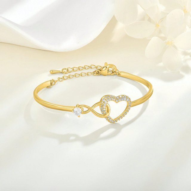 MTMA Damenarmreif Edelstahl, Gold, Zirkonia, Damen - Bild 1