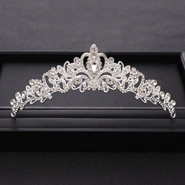 Wucifang Jewelry Brautkrone Tiara, Silber, Kristall, Damen - Bild 1