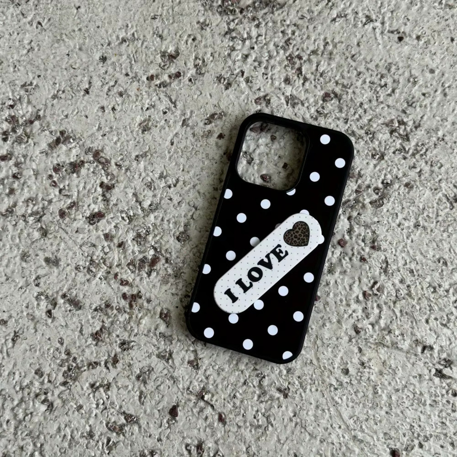 Handyhülle mit Halterung für Apple iPhone 16 Pro Max, iPhone 15 Pro, 14 und 13 im Löwen-Design mit schwarzen Tupfen, All-Inclusive Anti-Drop Schutzhülle, Schwarz - Bild 2