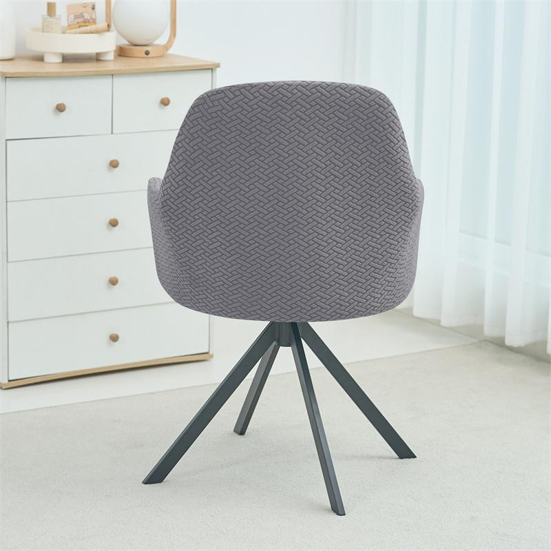 Bestbags Elastische Esszimmerstuhlbezüge aus Jacquard in Grau - Bild 2