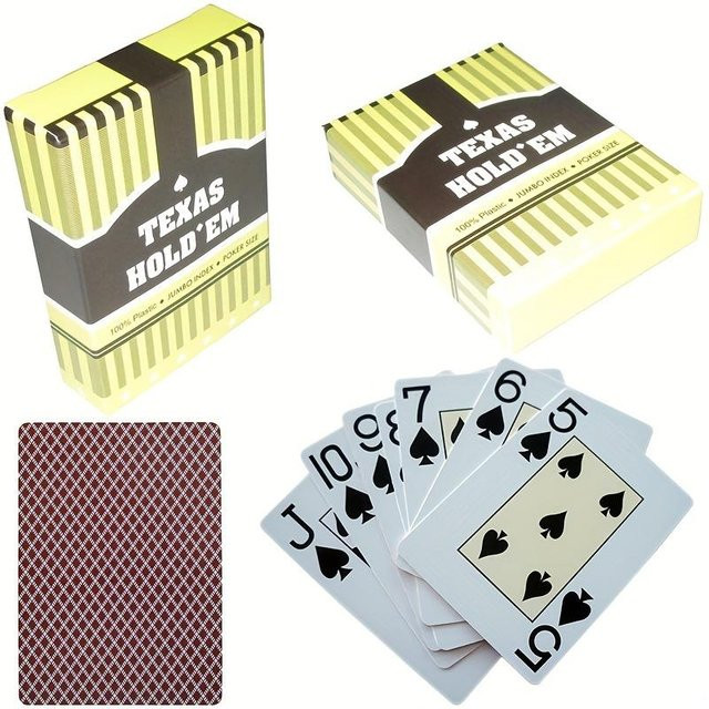 SZ-Damai Kartenspiel und 50-teiliges Spielzubehör-Set, braun - Bild 1