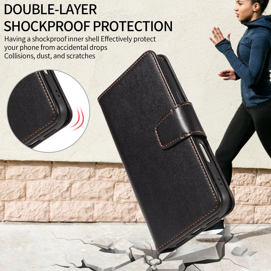Leder Handyhülle für Samsung Galaxy A-Serie in Schwarz oder Braun - Bild 6