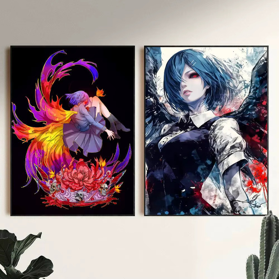 Anime Manga Poster Touka Kirishima Tokyo Ghoul Vintage Wandkunst aus Papier, B/H: 15 x 15 cm - Bild 3