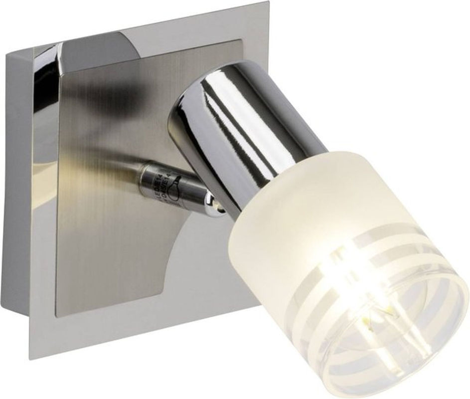 Brilliant Lea Wandstrahler verstellbar in Chrom und Weiß mit E14 LED-Tropfenlampe inklusive - Bild 2