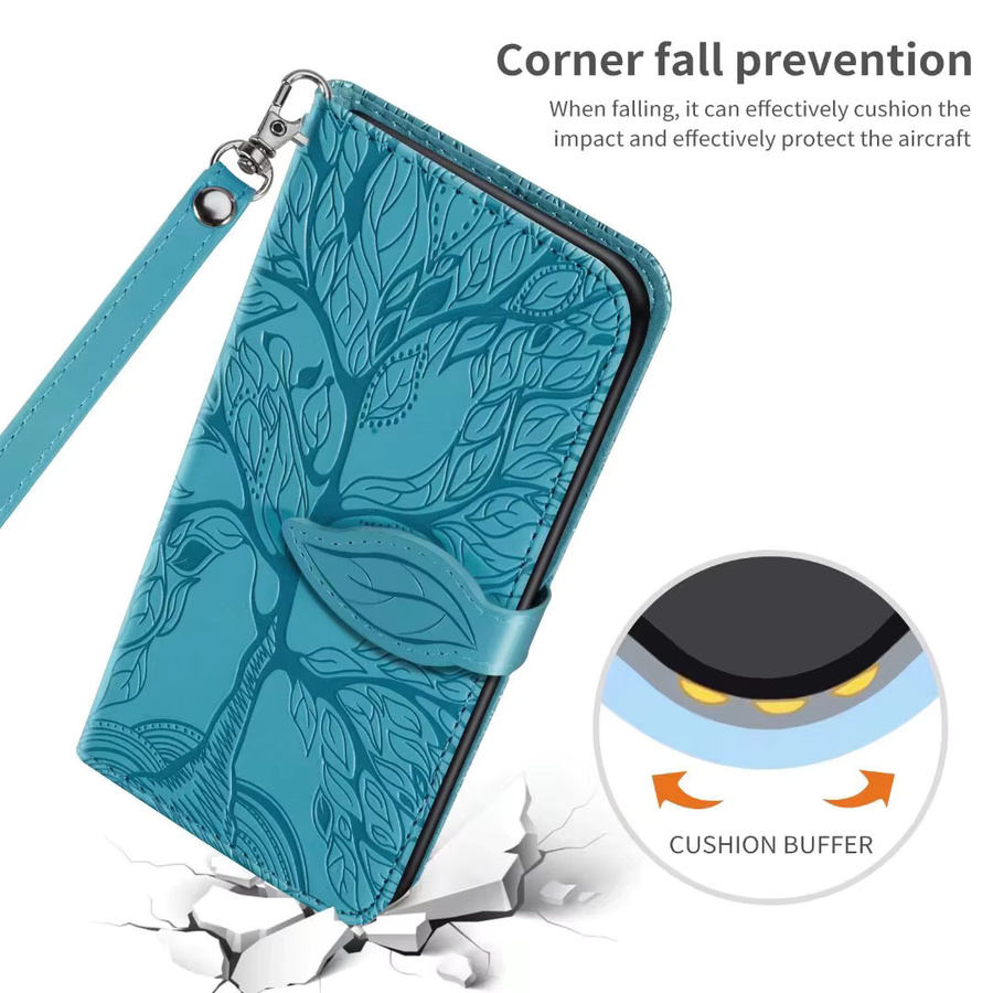 Leder Handyhülle mit Baum-Prägung für Samsung Galaxy A-Serie (A16 A26 A36 A56 A05s A15 A25 A35 A55 A14 A24 A34 A54 5G) in Gold - Bild 5