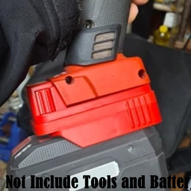 Adapter zur Umwandlung von Lidl Parkside X20V Lithium-Akkus für DeWalt 18V Elektrowerkzeuge in Rot - Bild 1