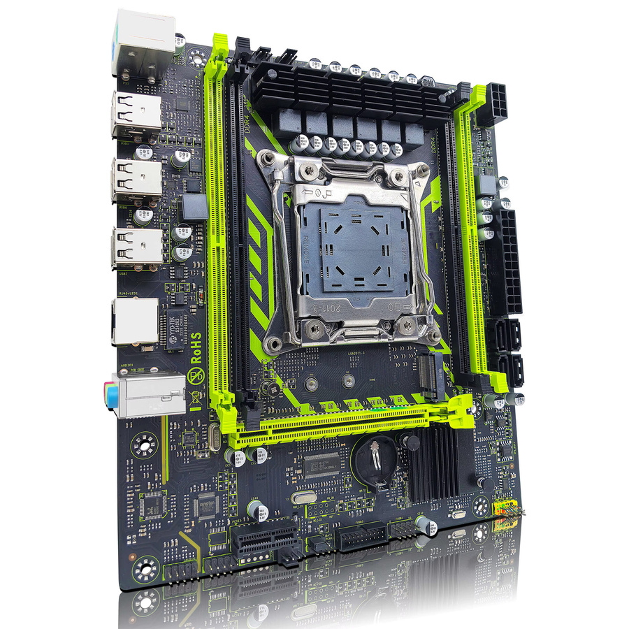 ZSUS X99 Gaming Motherboard in Schwarz mit Dual Channel DDR4 Unterstützung, PCIEx16 und M.2 NVME für Desktop-Computer, LGA2011-3 - Bild 4