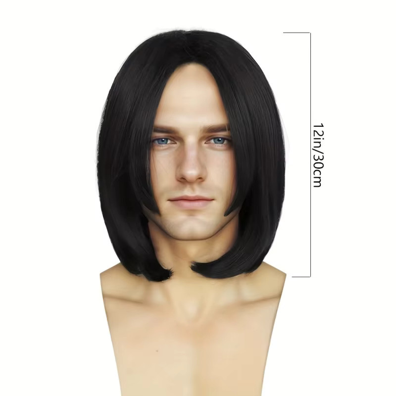 Suri Hair Wizard-Cosplay-Styling-Set, Perücken- und Zauberstab-Set, Schwarz, Fantasy - Bild 2