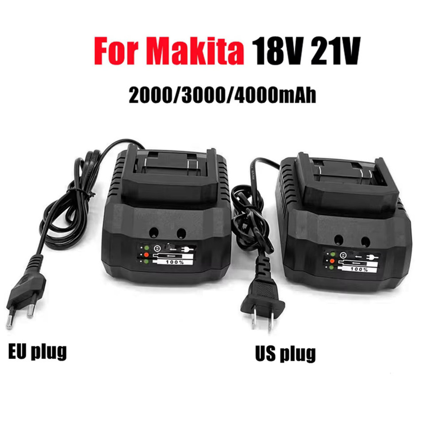 Makita Li-Ionen-Akku-Schnellladegerät für Elektrowerkzeuge mit EU-Stecker, kompatibel mit BL1415, BL1815, BL1830 und BL1850, 18 V und 21 V - Bild 2