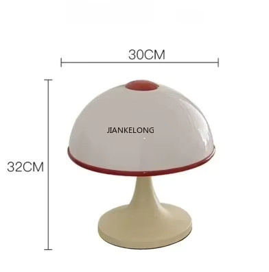Nordic Studio Pilz Schreibtischlampe im Koreanischen Retro-Stil aus Metall und Acryl in Weiß - Bild 3