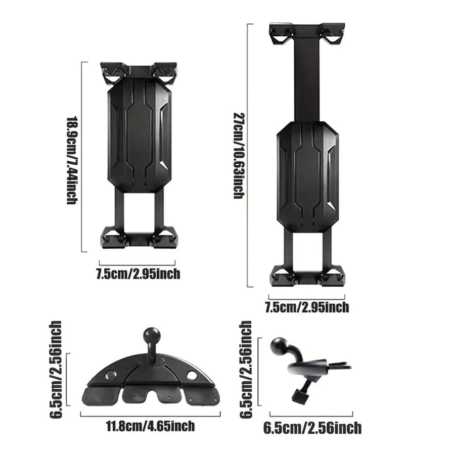 Drehbare Auto CD-Slot Tablet und Handy Halterung in Schwarz für iPad und Samsung Pad - Bild 6