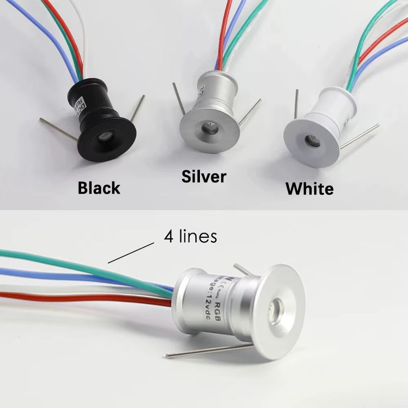 LUCERNA RGB LED Mini-Einbauscheinwerfer 12V mit Fernbedienung, dimmbar, Multicolour, Schwarz - Bild 3