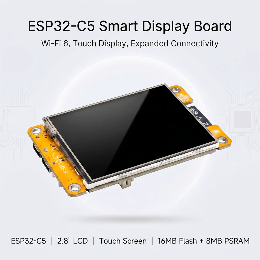 NMIOT Palm AI Agent Board NM-CYD-C5 mit ESP-Claw für IoT-Geräte, 2,8-Zoll-Bildschirm, Dual-Band-WLAN, ESP32-C5, unterstützt GPT, Claude und DeepSeek - Bild 3