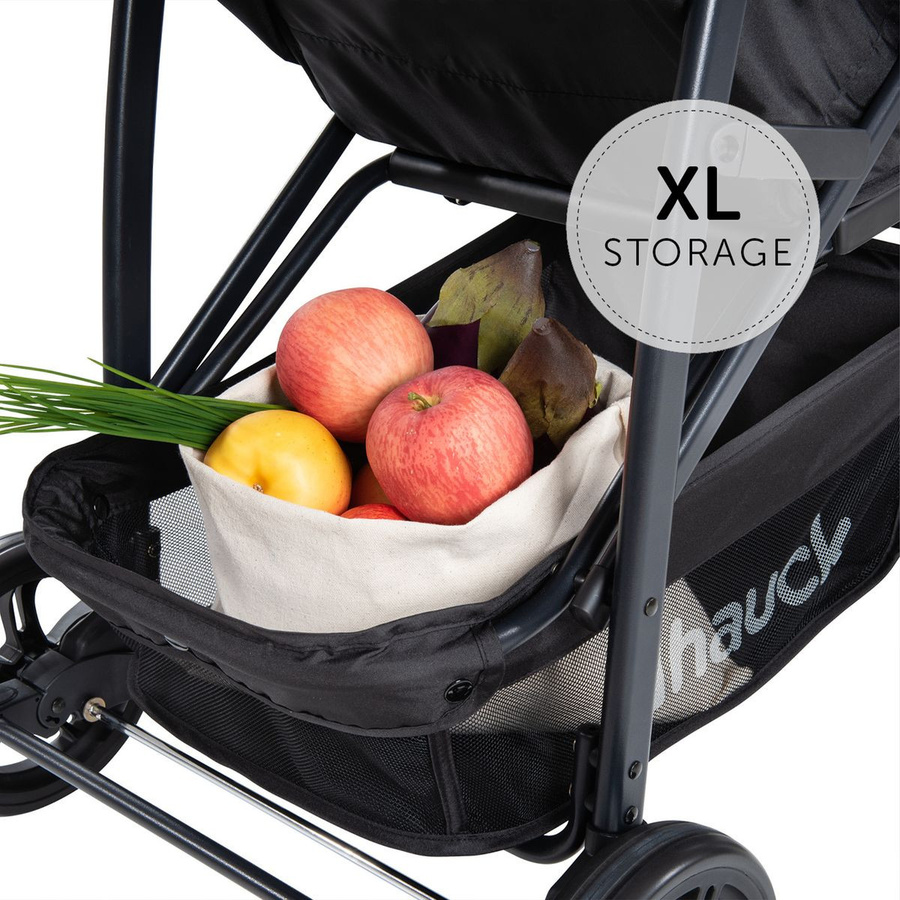 Hauck Buggy Rapid 4 mit verstellbarem Griff und XXL Zubehörpaket in Caviar Black - Bild 6