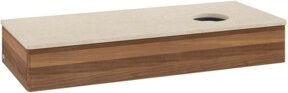 V&B Waschtischunterschrank Antao mit Beleuchtung ohne Frontstruktur, Farbe Walnut, B/T/H: 120 x 50 x 19 cm - Bild 1