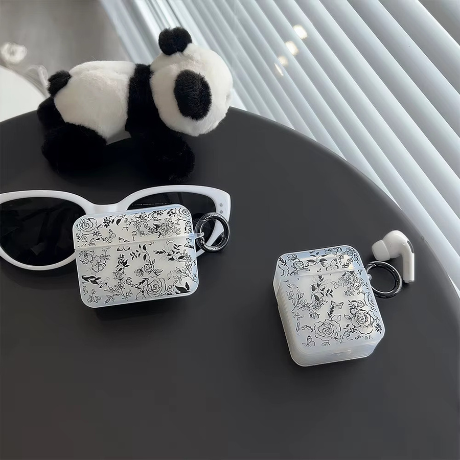 Schutzhülle mit Rosenblüten-Aufdruck für Apple AirPods 1, 2, 3, 4 und AirPods Pro 2, kabellose Kopfhörerabdeckung und Zubehör - Bild 6