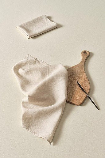 JONIE Küchentuch aus Leinen im 2er-Pack, Beige, B: 70,0 cm x H: 50,0 cm - Bild 1