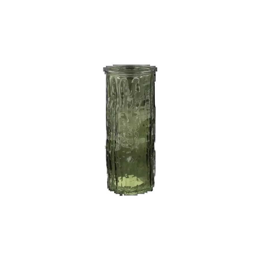 House of Nature Vase Juliëtte in Grün aus Glas im Vintage-Stil, Höhe: 20 cm - Bild 1