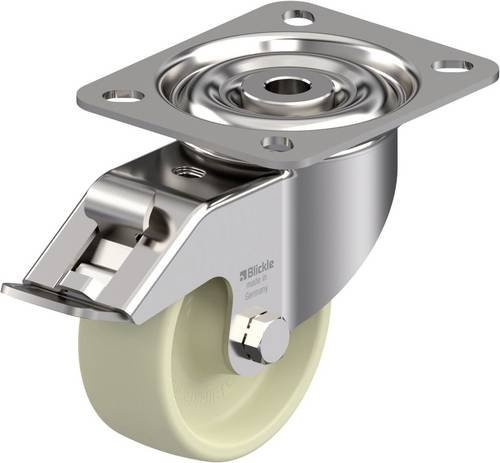 Blickle Hitzebeständige Edelstahl-Lenkrolle LIX-POH 81G-FI in Silber mit 80 mm Rad-Durchmesser und 150 kg Tragfähigkeit - Bild 1