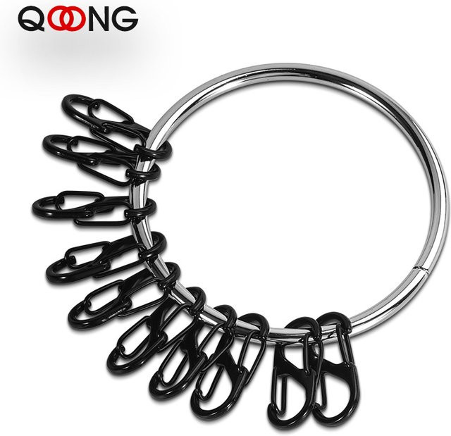QOONG Schlüsselanhänger Edelstahl, 8-förmig, Unisex - Bild 1