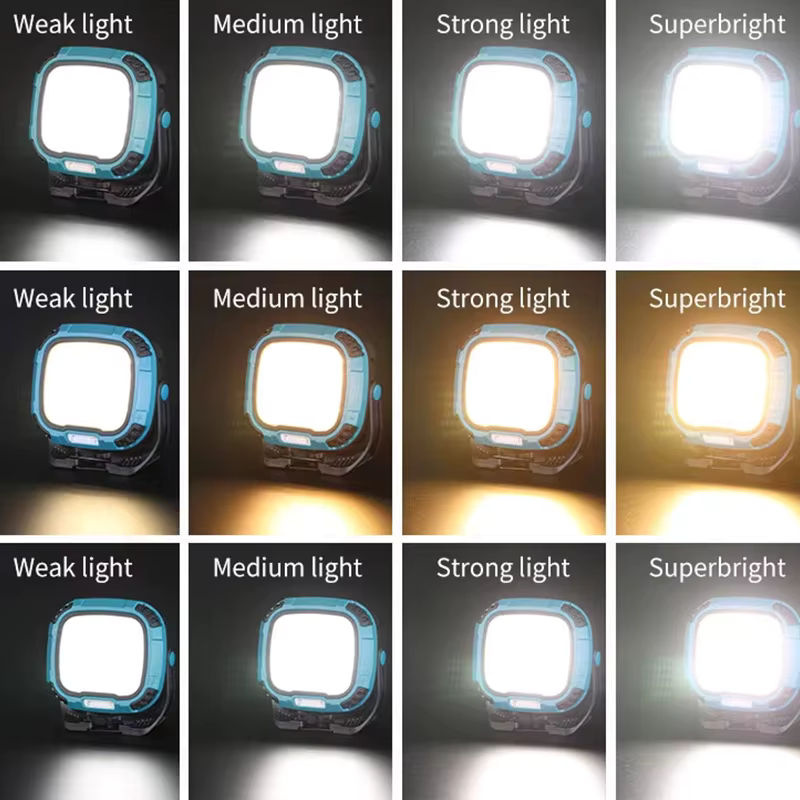 ESMARTER Tragbare LED-Scheinwerfer Laterne mit Magnet und Akku, Schwarz, Warmweißes Licht für Camping, Angeln und Notfälle - Bild 6