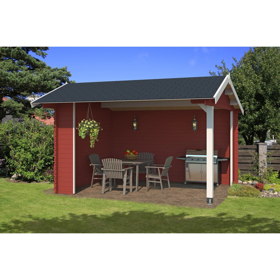 LASITA MAJA Gartenhaus Kirian 300 aus Fichtenholz in Schwedenrot mit Satteldach, B/H/T: 420 x 273,6 x 389,4 cm - Bild 2