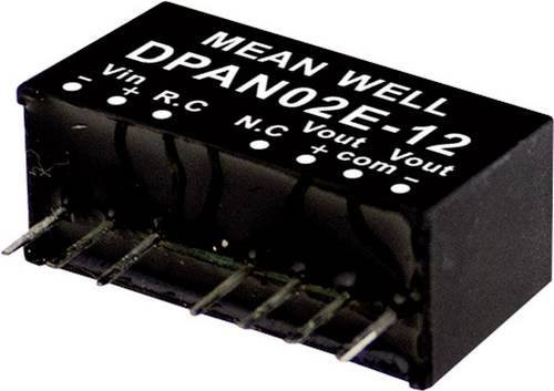 Mean Well DPAN02A-15 DC/DC-Wandlermodul Schwarz, 2W, 67mA, 2 Ausgänge - Bild 1