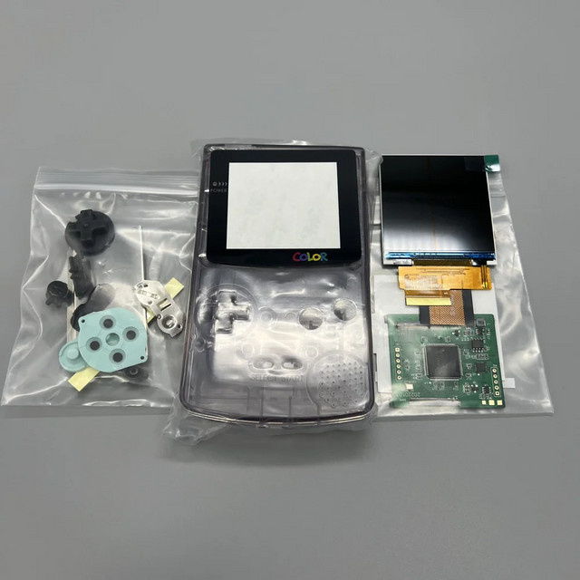 GBC IPS LCD Display mit neuem Gehäuse für Gameboy Color in Weiß von DUTRIEUX mit Pixel-Display Unterstützung - Bild 1