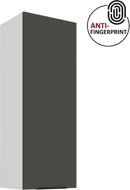ARIA Hängeschrank Küchenzeile Graphite Matt mit drei Einlegeböden Höhe: 40 cm, Breite: 90 cm - Bild 1