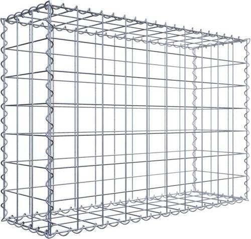 Gabiona Gabione aus Stahl in Silber, B/T/H: 100 x 70 x 30 cm - Bild 1