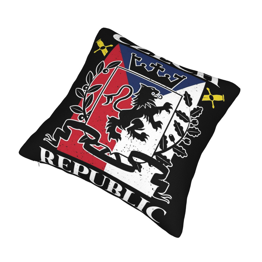 Dekorative Kissenhülle mit Wappen der Tschechischen Republik in Multicolor, B/T/H: 18 x 18 x 18 cm - Bild 4