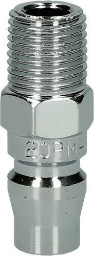 KS Tools Druckluft-Stecknippel aus Stahl in Silber, 1/4 Zoll AG - Bild 1