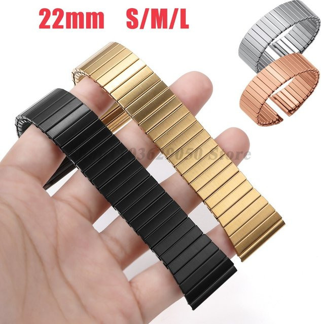 Asukaband Uhrenarmband Edelstahl, Elastisches Stretch-Armband, 22 mm, Unisex - Bild 1