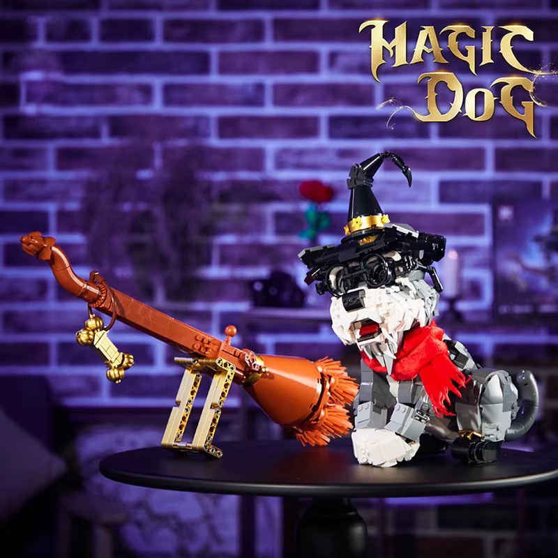 FINGERROCK Magischer Schnauzer-Hund mit Zauberbesen, Bausteine, 1298 Teile, ab 8 Jahren - Bild 2