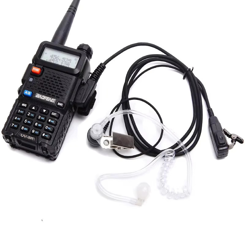 Baofeng K-Port-Ohrhörer UV-82 für UV-5R UV-16 UV-17 UV-10R UV-K5 Zwei-Wege-Funkgeräte, In-Ear Headset mit Luftakustik-Röhre in Schwarz - Bild 3
