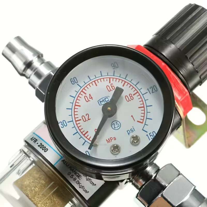 AGASHE Pneumatische Filter Luftbehandlungseinheit AFR-2000 mit Druckregler und Ölwanne PM20 + SM20 - Bild 3